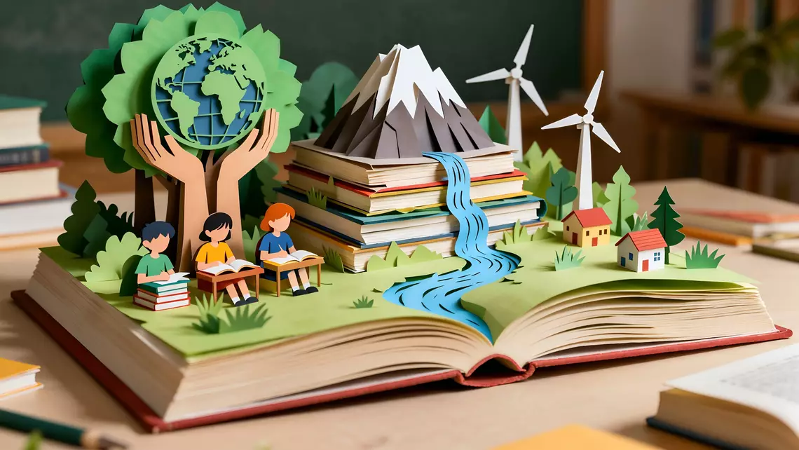Un décore durable sur un livre